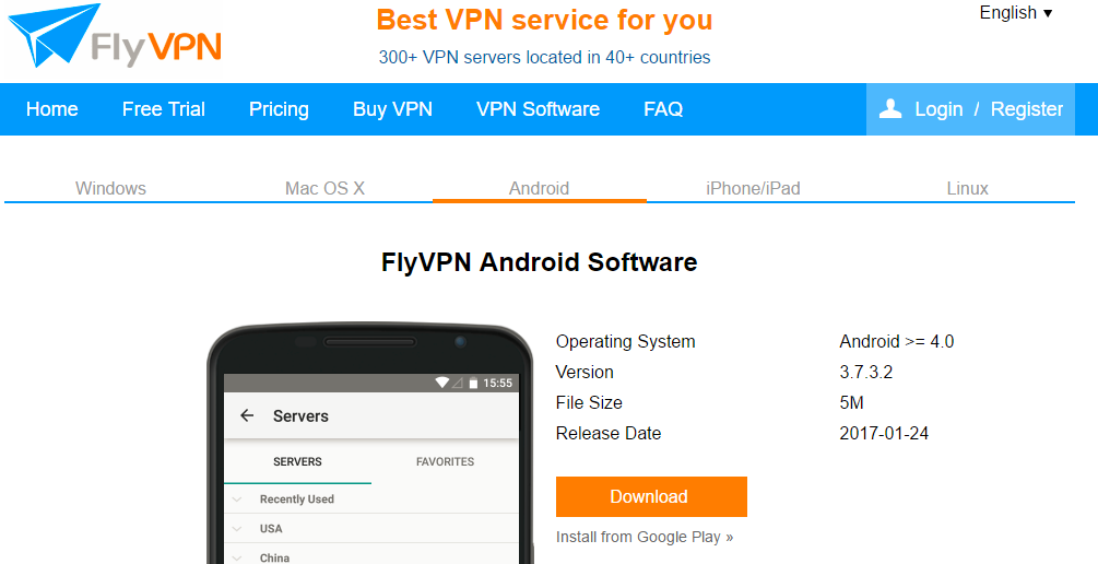 Download FlyVPN Android Apk File