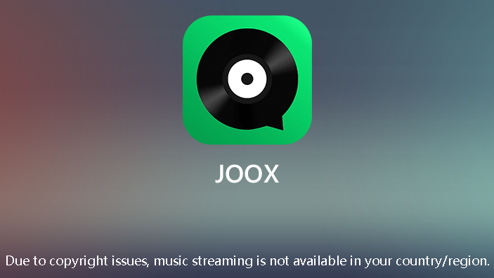 Joox is not available in your country