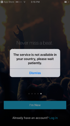 KKBOX Error Message On iOS