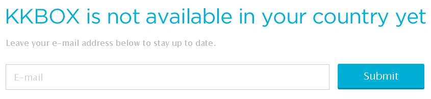 KKBox is not available in your country