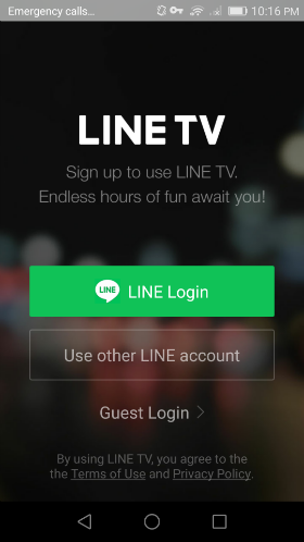 Login LINE TV with LINE Account