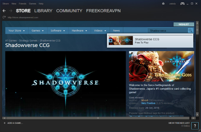 Play Shadowverse on Steam