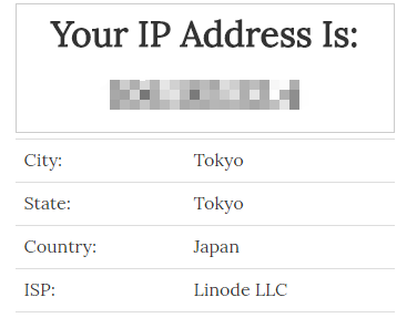 Japanese IP address