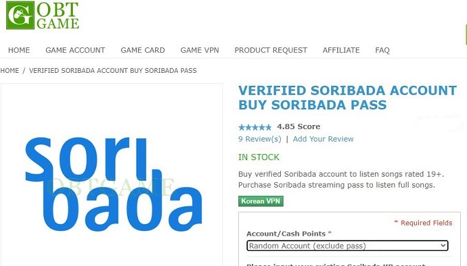 buy verified Soribada account